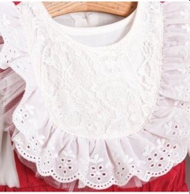Resim Cumino Kız Bebek Gömlekli Pantolonlu Tulum Takımı Cmn-3754 Kırmızı 