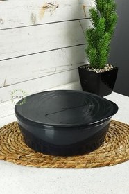 Resim Erzak Gıda Saklama Kabı 3' lü Set Orta Boy Sızdırmaz Kapaklı Bpa Free Antrasit 