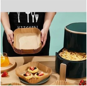 Resim AyrStore Airfryer Pişirme Kağıdı,xl-Xxl Büyük Boy, Kare, 50 Adet Hava Fritöz Parşömen Fırın Kağıdı 