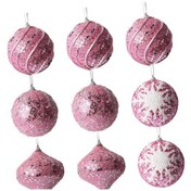 Resim Suntek 9 Parça Yılbaşı Ağacı Pembe Top Süsleri Masa Orta Diğer 