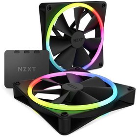 Resim NZXT F140 RGB Duo Black 140 mm Fan (2'li Set) 