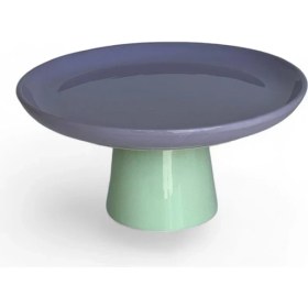 Resim Megg Rengarenk Soft Mor Mint Yeşili Ayaklı Meyvelik Sunum Kasesi Kek Standı 