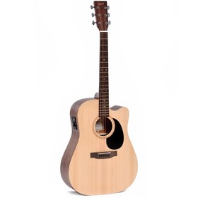 Resim Ditson DC-10E Elektro Akustik Gitar (Natural) 