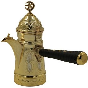 Resim İşleme Motifli Bakır Mırra Cezve 18 Cm 