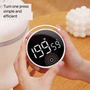 Resim Geniş Dijital Ekranlı Sessiz LED Mutfak Zamanlayıcısı - 60 Dakikalık Mekanik Geri Sayım, ABS Malzeme, Pille Çalışır (AAA), Pişirme, Güzellik Rutinleri ve Egzersiz Hatırlatmaları için Mükemmel, Dijital Mutfak Aracı | Şık Dijital Zamanlayıcı | Basit Arayüz 