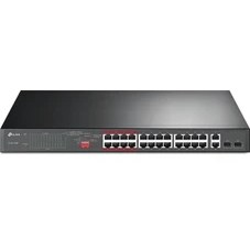 Resim TP-Link TL-SL1226P, 24-Port 10/100Mbps + 2-Port Gigabit PoE+ Switch 