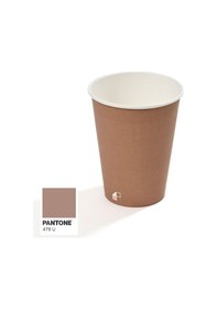 Resim 14 Oz Single Wall Baskılı Karton Bardak Kahverengi 1.000 Adet 1000 Adet 