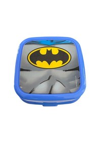 Resim Beslenme Kutusu 4 Bölmeli Batman Logolu Açık Mavi Renk Erkek Figürlü 1 Adet Yemek Saklama Kabı Beslenme Çantası Açık Mavi 