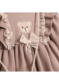 Resim Cumino Kız Bebek Toffee Elbise Cmn-3737 Kahverengi 