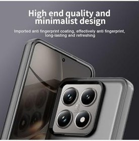 Resim m.tk moveteck Xiaomi Mi 14T Pro ile Uyumlu Kılıf, Kamera Çıkıntılı, Mat Magsafe Özellikli, Kenarları Renkli Sert Kapak, Beyaz 