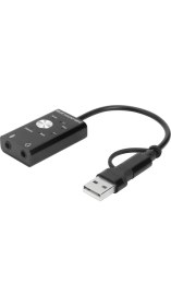 Resim Alfais 5259 7.1 Multi Çoklu Fonksiyonlu 3.5mm Kulaklık Mikrofon Type C USB Ses Kartı 