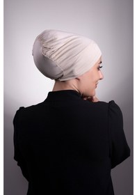 Resim Halven Bej Pratik Hazır Geçmeli Iç Bone Viskon Kumaş Çapraz Tek Bantlı 3 Bej 