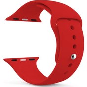 Resim Akıllı Saat Silikon Kordon 42/44 Mm Kırmızı Tdrtr 