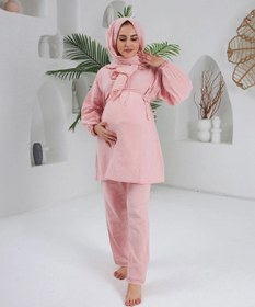 Resim Lolly Babies Vintage Lohusa Takımı - Stylish Postpartum Loungewear - XL 