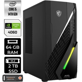 Resim MSI MAG INFINITE E1 i5 14400F 64GB 2TB SSD RTX4060/8GB W11P Masaüstü Bilgisayar & PER4 USB Bellek 
