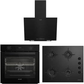 Resim Arçelik Siyah Lüks Ankastre Set (ADE 604 S - AFC 330 S - OCD T 601-1 ES) 