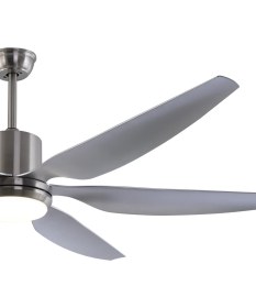 Resim Oğuzhan - Alaçatı Dc Motor Mat Nikel - 168 Cm. Aydınlatmalı ve Uzaktan Kumandalı Tavan Vantilatörü 