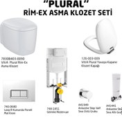 Resim VitrA Plural Rim-ex Asma Klozet Ve Soft Kapak Seti - Beyaz 