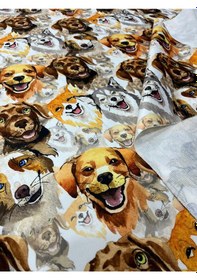 Resim Hayvan Desenli Köpek Desenli Dijital Baskı Döşemelik Kumaş 
