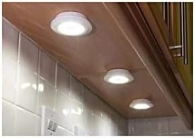 Resim Uzaktan Kumandalı 3 Lü Spot Led Lamba Kablosuz Pilli Işıldak 