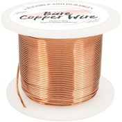Resim The Hobbyworker 1 adet Çıplak Bakır Tel Boncuklu Takı Yapımı İçin Tel 16/18/20/22/24/26/28Gauge, altın diy 