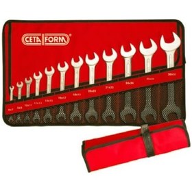 Resim CETA FORM Çatal İki Ağız Anahtar Takımı 12 Parça Bez Çantalı 