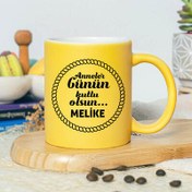 Resim Sarı Renk Anneler Günü İsimli Kupa Bardak 