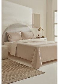 Resim Karaca Home Basis %100 Pamuk Çift Kişilik Nevresim Takımı Bej Bej 