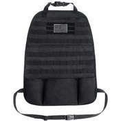 Resim Siyah 1000d Nilon Molle Araba Arka Koltuk Organizörü - Çoklu Cep İpad Depolama Çantası, Taşınabilir Seyahat Çadır Av Gereçleri Saklama Torbası 