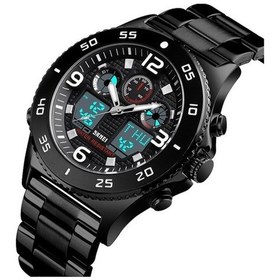 Resim Yingfu Skmeı 1538 Çok Fonksiyonlu Kadran Saat, Siyah-çelik Kemer, Erkekler Spor, Elektronik, Rahat, Çok Renkli Çok Renkli 