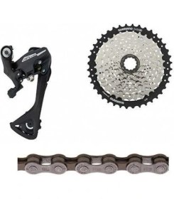 Resim SHIMANO Acera RD-M3020 8 Vites Arka AKTARICI+CS-HG400 11-40T CN-HG40 Zincir Ruble Seti 