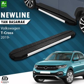 Resim S-Dizayn VW T-Cross NewLine Aluminyum Yan Basamak 173 Cm 2019-2023 A+ Kalite 