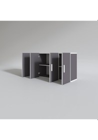 Resim Kenzlife hazır mutfak merlanda gri 060*120*22 mutfak banyo dolabı kapaklı raflı 