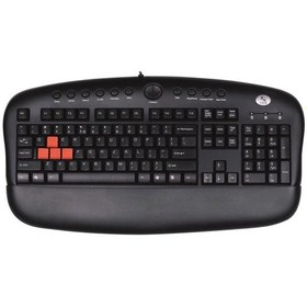 Resim A4Tech KB-28G Usb Kablolu Multimedya Q Klavye + Bilek Desteği 