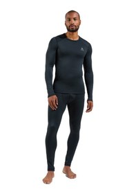 Resim Odlo Odlo Fundamentals Active Warm Bl Top Crew Neck L/s Erkek Siyah İçlik Üst 6000 Siyah 