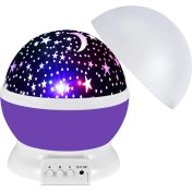 Resim Moveevo Led Yıldız Gökyüzü Projektörü, Mor Tabanlı Renkli Işık, Usb Kablolu, Ev Ve Çocuk Odası Için Dinlenme Işığı 