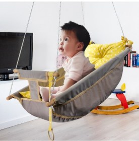 Resim Bundera Kids Bebek Uyku Salıncağı Ahşap Hamak Beşik Salıncak 