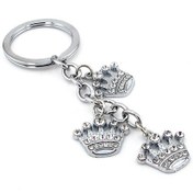 Resim Kraliçe Tacı Taşlı Sallantılı Metal Anahtarlık Kc867 