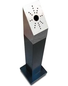 Resim Arı Metal Ayaklı Dekoratif Küllük Kare Siyah 