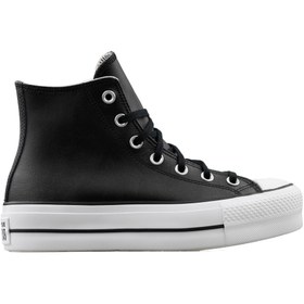 Resim Converse Chuck Taylor All Star Leather Platform Kadın Günlük Ayakkabı 561675c Siyah 