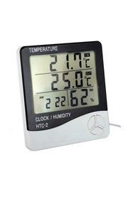 Resim CNL HTC-2 Dijital Termometre Saat Nem Ve Sıcaklık Ölçer 