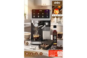 Resim Empressco Sinbo SCM-2994 Pro Espresso Kahve Makinesi 20 Bar Basınçlı 6 Içecek Hazırlama Buharlı Süt Köpürtücülü - Fiyatı, Yorumları 