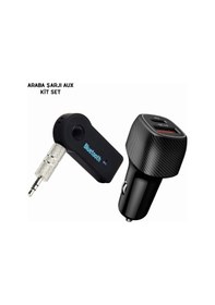 Resim Mey İthalat Araç İçi Bluetooth Müzik Kiti + Type-c Pd Araç Şarjı Seti 