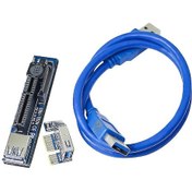 Resim Geeksen Pci-e Riser Pci-express X1'den X4'e 30cm Usb3.0 Uzatma Kablosu 
