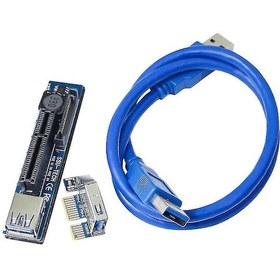 Resim Geeksen Pci-e Riser Pci-express X1'den X4'e 30cm Usb3.0 Uzatma Kablosu 