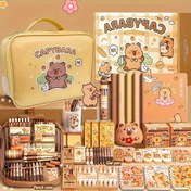 Resim 13 Çeşit Kırtasiye Seti, Sevimli Kapibara Okul Malzemeleri Kawaii Hediyesi - Defter, Jel Kalem, Kalem Kutusu, Stickerlar, Festival ve Doğum Günü İçin 