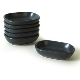 Resim Keramika Mat Koyu Gri Noyan Çerezlik 11 Cm 6 Adet 627 