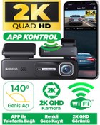 Resim 360+ Botslab HK30 Pro 2K QHD WiFi 140° Geniş Açı Gece Görüşlü Akıllı Araç İçi Kamera 