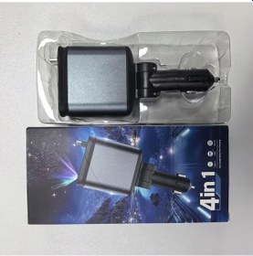 Resim Cordial Uzay Gri 66w 4 İn 1 Hızlı Araba Şarj Cihazı Geri Çekilebilir Kablo 80 01cm 2 Usb Port Galaxy Uyumlu Pixel İçin 
