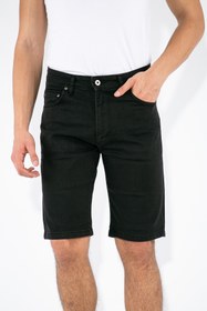 Resim FORZA JEANS Likralı Siyah Şort Büyük Beden 